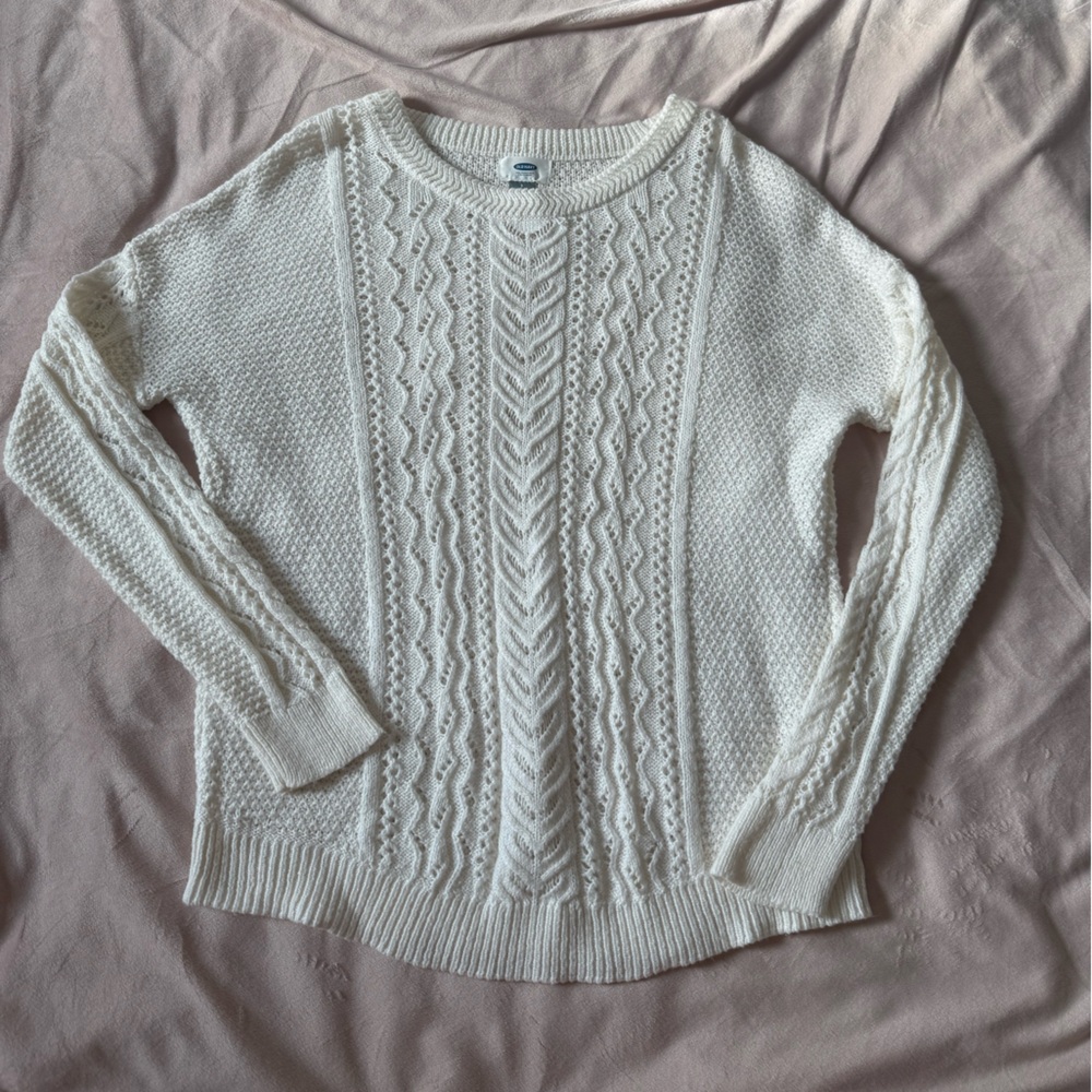 Super cute white sweater